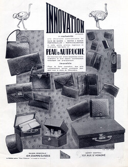 Innovation (Luggage) 1925 Ostrich, Handbag, Toiletrie Bag