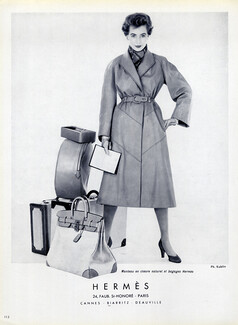 Hermès (Luggage) 1954 Handbag, Leather Coat