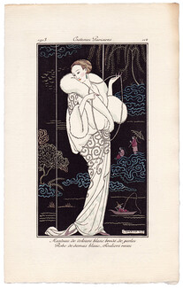 George Barbier 1913 Journal des Dames et des Modes Costumes Parisiens N°112 Evening Gown