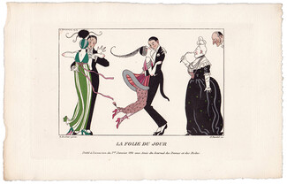 George Barbier 1914 Journal des Dames et des Modes Costumes Parisiens N°HS Dance, Dancer