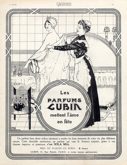 Lubin (Perfumes) 1913 Sexy Girl, Bathroom, Georges Leonnec