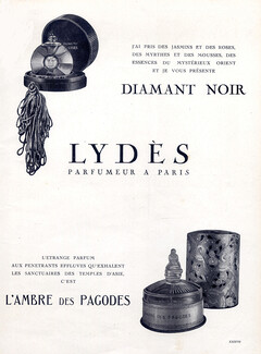Lydès (Perfumes) 1926 Diamant Noir, L'ambre des Pagodes