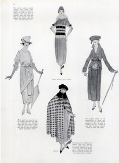 Worth Lanvin 1918 Fashion Illustration