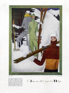 Léon Bénigni 1926 Jane Regny, Skiing