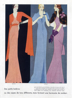 Redfern 1932 Boléros, Capes, Evening Gowns, Leon Benigni