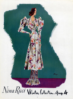 Nina Ricci 1936 Evening Gown, Léon Bénigni