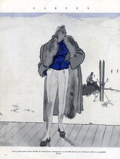 Carven 1947 Pierre Mourgue, Sport Fashion, Skiing