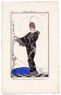 Brunelleschi 1914 Journal des Dames et des Modes Costumes Parisiens N°146 Velvet Coat