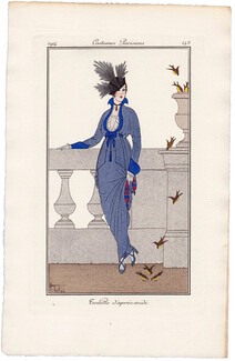Armand Vallée 1914 Journal des Dames et des Modes Costumes Parisiens N°143 Afternoon Dress