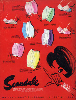 Scandale (Lingerie) 1961 Roger Blonde, Girdle Bra