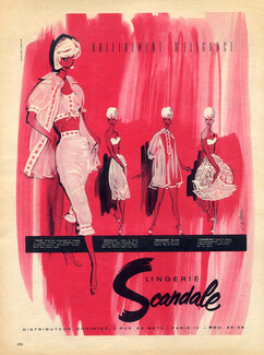 Scandale (Lingerie) 1961 Roger Blonde, Nightdress, Lingerie