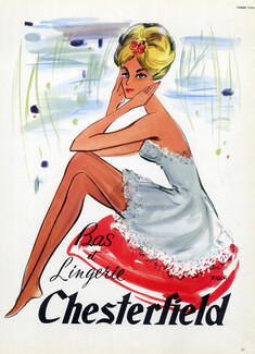 Chesterfield (Lingerie & Stockings) 1959 Paul Isola, Pin-up, Pinup