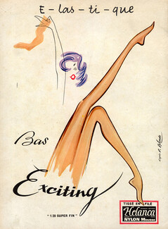 Exciting (Stockings) 1957 Stockings Hosiery, Roger Blonde