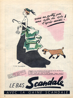 Scandale (Stockings) 1952 Stockings Hosiery, Raymond de Lavererie