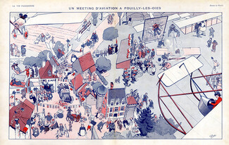 Pierlis 1913 Airplane Meeting, Comic Strip, Fouilly-les-Oies
