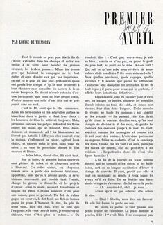 Premier Jour d'Avril, 1937 - Texte par Louise de Vilmorin