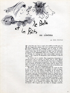 La Belle et la Bête au Cinéma, 1945 - Costumes Christian Bérard, Text by Jean Cocteau, 3 pages