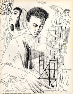 Raymond Baumgartner 1948 Un Garçon qui voulait inventer un escalier pour monter dans la lune, 4 pages