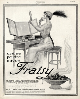 Lalanne (Hairstyle) 1913 Powder Soap Fraisy, Making-up, Ehrmann