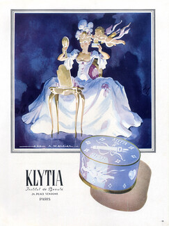 Klytia (Cosmetics) 1947 Beauty Salon, Jean Adrien Mercier, Making-up