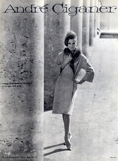 André Ciganer (Fur Coat) 1963 Photo Arno