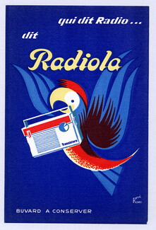 Radiola René Ravo Blotting paper, Buvard publicitaire
