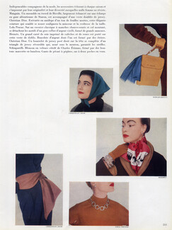 Fashion Goods 1952 Hermès (Carrés Calèches), Schiaparelli, Dior, Photo Pottier