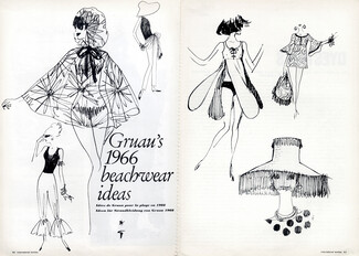 René Gruau 1966 Beachwear Ideas For the Beach