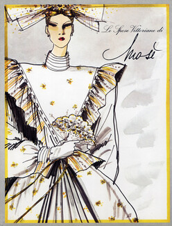 Mose (Haute Couture) Bottazzi Mose 1982 Wedding Dress