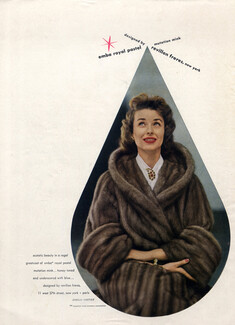 Revillon (Fur clothing) 1951 Jewels Cartier
