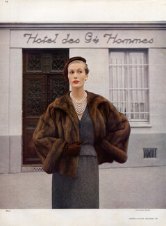 Christian Dior (Fur) 1951 Photo Louise Dahl-Wolfe