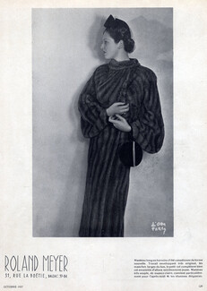 Roland Meyer (Fur Coat) 1937 Manteau en hermine, Photo Madame D'Ora
