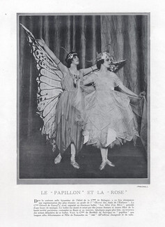 Comtesse de Berthier de Sauvigny & Melle Fernandez 1921 Le Papillon et la Rose, Costume Disguise, 2 pages