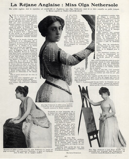 Miss Olga Nethersole 1907 English artist, Portrait, Biography