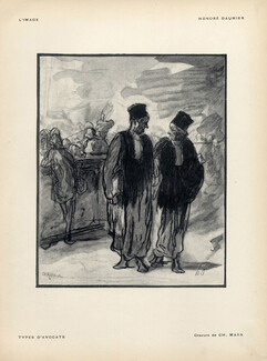 Honoré Daumier 1900s "Types d'avocats" Lawyers