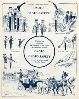 Onoto (Pens) 1914 Mich, Golfer, Tennisman, Hunter...Comic Strip