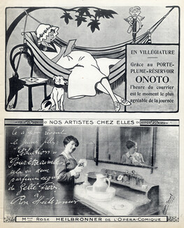 Onoto (Pens) 1914 Mich, Gellé Frères, Rose Heilbronner, Autograph