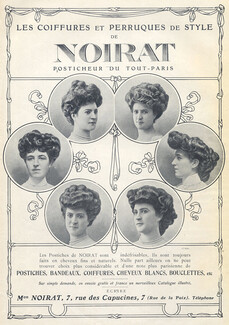 Noirat (Hairstyle) 1908 Wig, Hairpiece