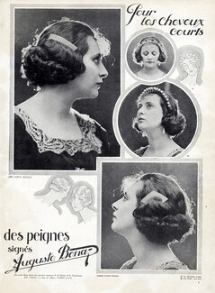 Auguste Bonaz (Combs) 1924 Gina Relly Hairstyle, Photo Rahma