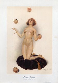 A. Chazelle 1924 Petit jeu féminin - Pretty Girls' Game, Nude