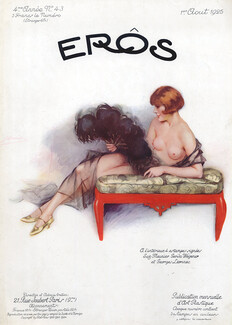 Suzanne Meunier 1925 Aout, Eros Cover, Sexy Looking Girl, Topless