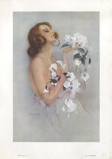 Léo Fontan 1924 Elegant Parisienne, Rose Flower
