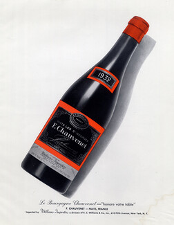 F. Chauvenet 1947 Burgundy Wine, Nuits les St Georges