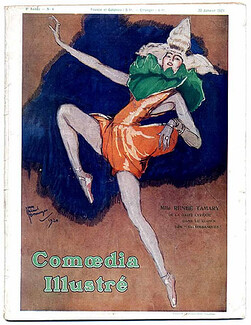 Comoedia Illustré 1921 n°4 Ballets Russes, Picasso, Chauve-Souris, Soudeikine, Jean-Gabriel Domergue, Isadora Duncan