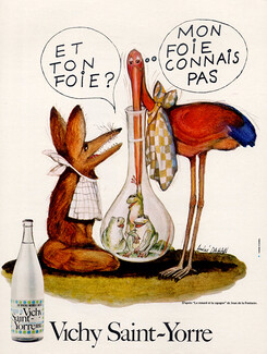 Vichy Saint-Yorre (Water) 1974 The fox and the Stork, Jean de la Fontaine, André Dahan