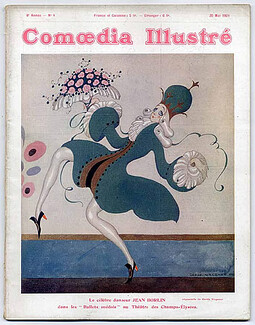 Comoedia Illustré 1921 n°8 Gerda Wegener, Ballets Russes, Chauve-Souris, Ballets Suédois, Larionow, Iacovleff