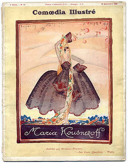 Comoedia Illustré 1920 n°10, Maria Koustnetzoff, Barjansky, Pierre Mourgue, 52 pages