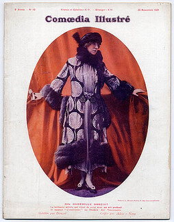 Comoedia Illustré 1921 n°13, Gabrielle Dorziat, Kibaltchitch, Ballets Suédois, Jean-Gabriel Domergue