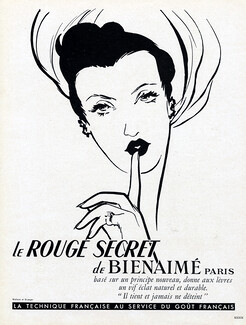 Bienaimé (Cosmetics) 1949 Rouge Secret Lipstick