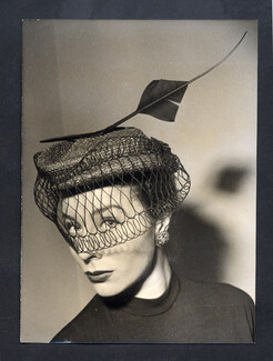 Rose Valois (Millinery) 1951 Top Model Bettina, Original Press Photo Robert Cohen